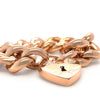 9ct Yellow Gold Curb Bracelet with Heart Padlock 98.27g