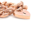 9ct Yellow Gold Curb Bracelet with Heart Padlock 98.27g