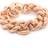 9ct Yellow Gold Curb Bracelet with Heart Padlock 98.27g