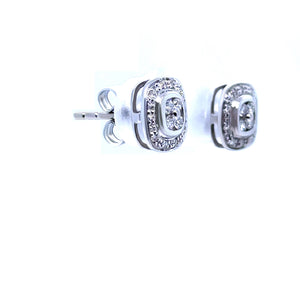 9ct White Gold Diamond Earrings 0.26ct 1.3g