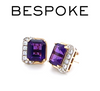 14ct Yellow and White Gold Amethyst and Diamond Earrings 8.80ct 10.62g