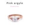 Pink argyle diamond 18ct White & Rose Gold Trilogy Ring 0.79ct