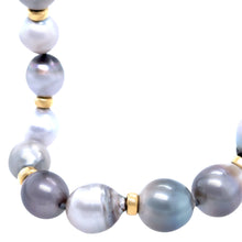 Load image into Gallery viewer, 18ct Yellow Gold Strand of Baroque Cultured Pearls with Spacer Beads - 85g
