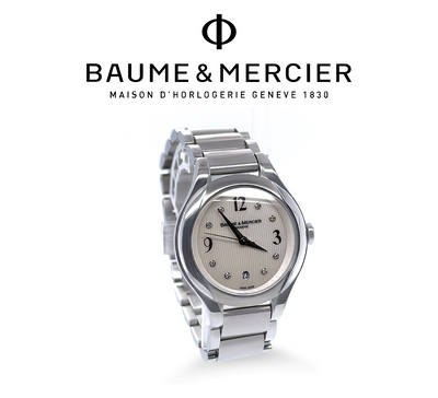 Baume & Mercier Stainless Steel Ilea Diamond Dial Watch 30mm