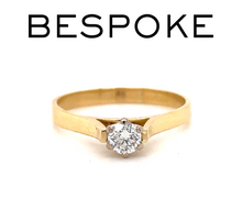 Load image into Gallery viewer, Bespoke 18ct Yellow Gold Diamond Ring 0.35ct