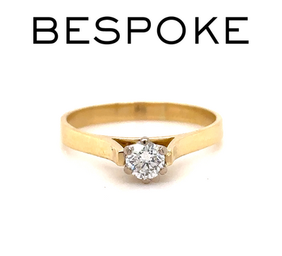Bespoke 18ct Yellow Gold Diamond Ring 0.35ct