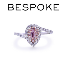 Load image into Gallery viewer, Bespoke 18ct White &amp; Rose Gold Pink Diamond Ring 0.50ct