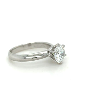 Bespoke 18ct White Gold Diamond Ring 1.22ct