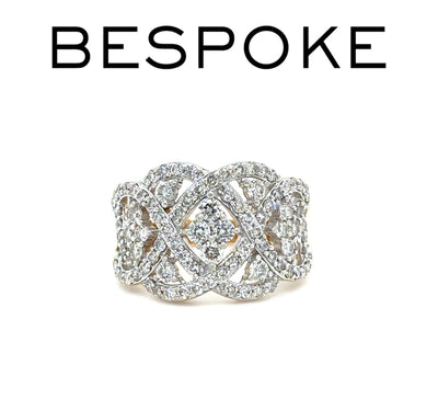 14ct Yellow & White Gold Diamond Ring 1.30ct 6.5g