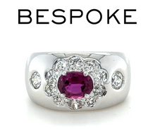 Load image into Gallery viewer, Bespoke Diamond and Gypsy Ring 1.85ct