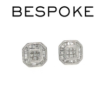 Load image into Gallery viewer, Bespoke Square Cut Diamond Earrings 0.75ct