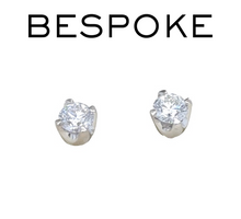 Load image into Gallery viewer, Bespoke 18ct White Gold Diamond Stud Earrings 0.46ct