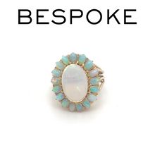 Load image into Gallery viewer, Bespoke Opal Cluster Ring 2.00ct