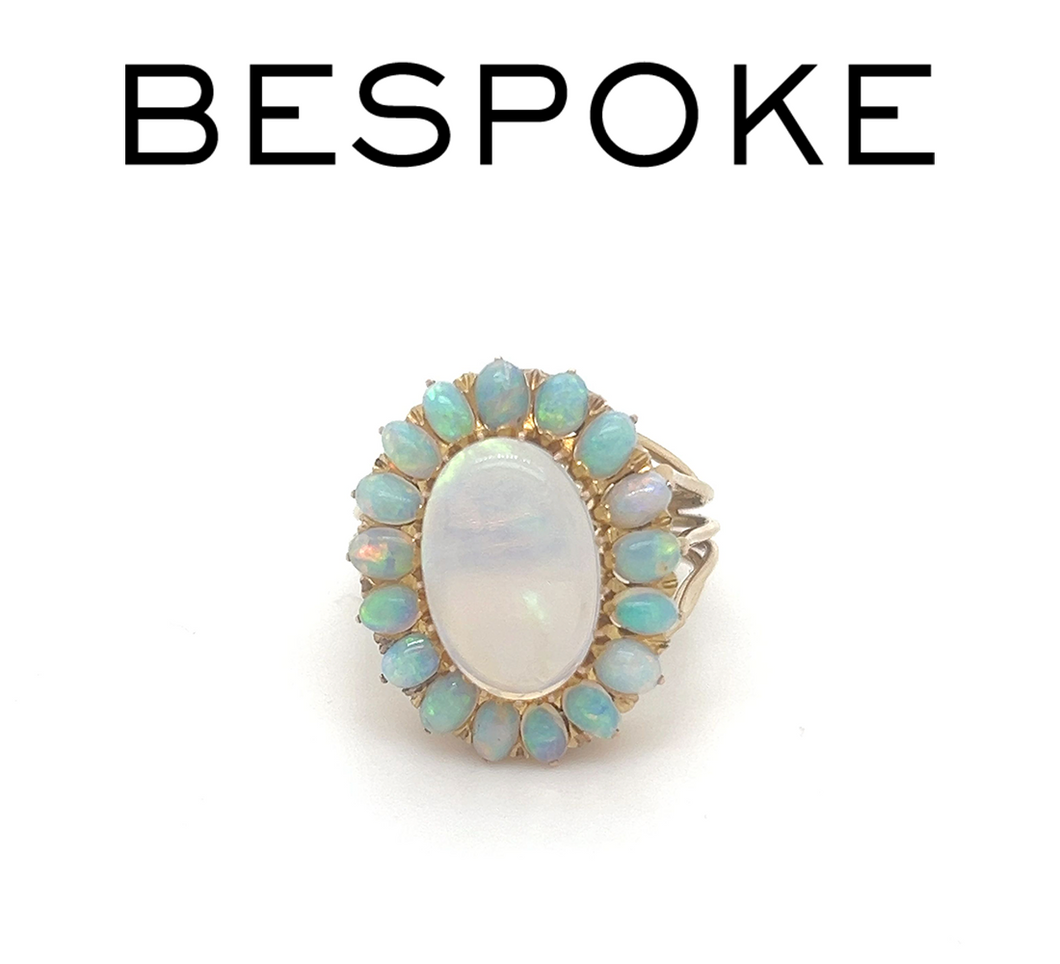 Bespoke Opal Cluster Ring 2.00ct