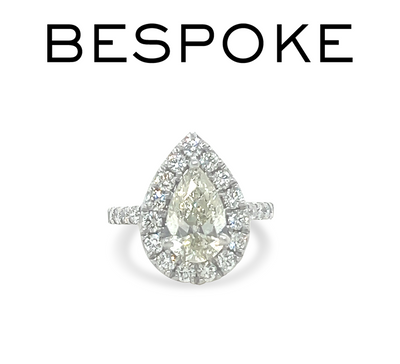 Bespoke Diamond Pear Cluster Ring 2.98ct