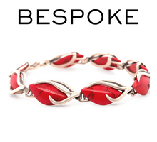 Load image into Gallery viewer, Bespoke Sterling Silver Vintage Red Stone Bracelet &amp; Pendant