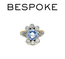 Load image into Gallery viewer, Bespoke Sapphire And Diamond Cluster Ring 2.42ct