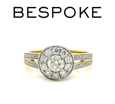 Bespoke 18ct Yellow Gold Split Shank Ring 1ct