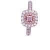 Bespoke 18ct White & Rose Gold Pink Diamond Ring 0.46ct