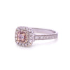 Bespoke 18ct White & Rose Gold Pink Diamond Ring 0.46ct