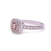Bespoke 18ct White & Rose Gold Pink Diamond Ring 0.46ct