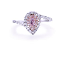 Load image into Gallery viewer, Bespoke 18ct White &amp; Rose Gold Pink Diamond Ring 0.50ct