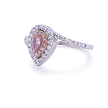 Load image into Gallery viewer, Bespoke 18ct White &amp; Rose Gold Pink Diamond Ring 0.50ct