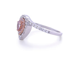 Load image into Gallery viewer, Bespoke 18ct White &amp; Rose Gold Pink Diamond Ring 0.50ct