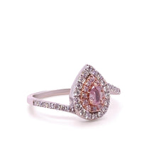 Load image into Gallery viewer, Bespoke 18ct White &amp; Rose Gold Pink Diamond Ring 0.50ct