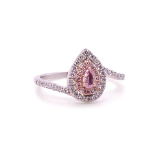 Load image into Gallery viewer, Bespoke 18ct White &amp; Rose Gold Pink Diamond Ring 0.50ct