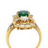 Bespoke 18ct Yellow Gold Zambian Emerald & Diamond Ring 5.41ct