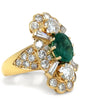 Bespoke 18ct Yellow Gold Zambian Emerald & Diamond Ring 5.41ct