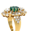 Bespoke 18ct Yellow Gold Zambian Emerald & Diamond Ring 5.41ct