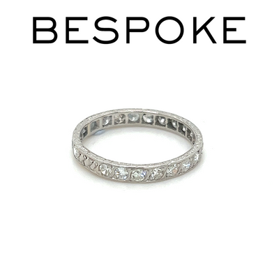 Bespoke Full Circle Diamond Wedding Ring 0.88ct