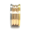 Bvlgari 18ct White, Rose & Yellow Gold B.Zero1 4 Band Ring 14g