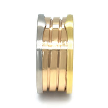 Load image into Gallery viewer, Bvlgari 18ct White, Rose &amp; Yellow Gold B.Zero1 4 Band Ring 14g