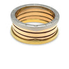 Bvlgari 18ct White, Rose & Yellow Gold B.Zero1 4 Band Ring 14g