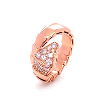 Load image into Gallery viewer, Bvlgari 18ct Yellow Gold Serpenti Scaglie Viper Diamond Ring 0.53ct 6.63g