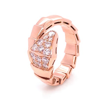 Load image into Gallery viewer, Bvlgari 18ct Yellow Gold Serpenti Scaglie Viper Diamond Ring 0.53ct 6.63g