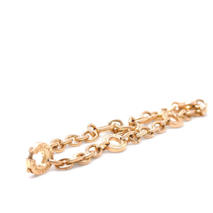Bvlgari Rare 18ct Yellow Gold 6-Circle Engraved Bracelet 15.82g