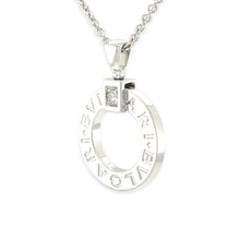 Load image into Gallery viewer, Bvlgari 18ct White Gold Bvlgari Bvlgari Diamond Necklace 0.07ct