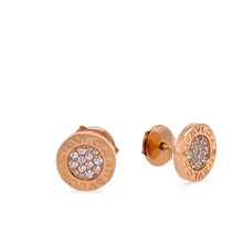 Load image into Gallery viewer, Bvlgari Bvlgari Classic 18ct Rose Gold Earrings 0.18ct 4g
