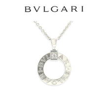 Load image into Gallery viewer, Bvlgari 18ct White Gold Bvlgari Bvlgari Diamond Necklace 0.07ct