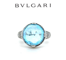 Load image into Gallery viewer, Bvlgari Parentesi Diamond Topaz Cocktail Ring