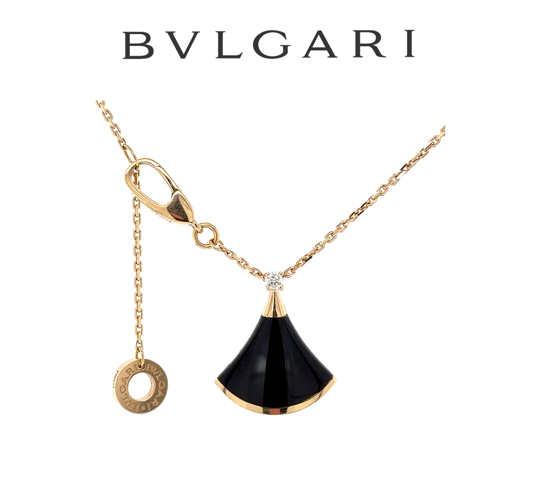 Bvlgari onyx necklace sale