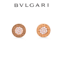 Load image into Gallery viewer, Bvlgari Bvlgari Classic 18ct Rose Gold Earrings 0.18ct 4g