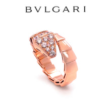 Load image into Gallery viewer, Bvlgari 18ct Yellow Gold Serpenti Scaglie Viper Diamond Ring 0.53ct 6.63g