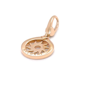 Bvlgari Rare 18ct Yellow Gold Tondo Sunburst Circle Charm Pendant 3.73g
