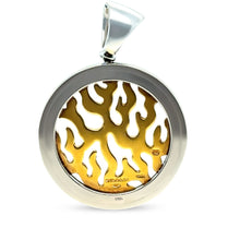 Load image into Gallery viewer, Bvlgari 18ct Yellow Gold and Steel Diamond Tondo Pendant 13.1g 0.65ct