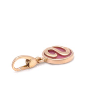 Load image into Gallery viewer, Bvlgari Rare 18ct Yellow Gold Rhodochrosite Charm Pendant 4.17g